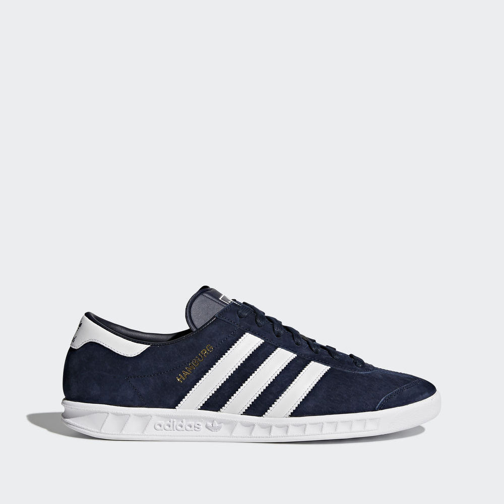 Adidas Hamburg - Originals ανδρικα - Σκουρο Μπλε/Ασπρα/Χρυσο Χρωμα Μεταλλικός,Μέγεθος: EU 36 – 54 2/